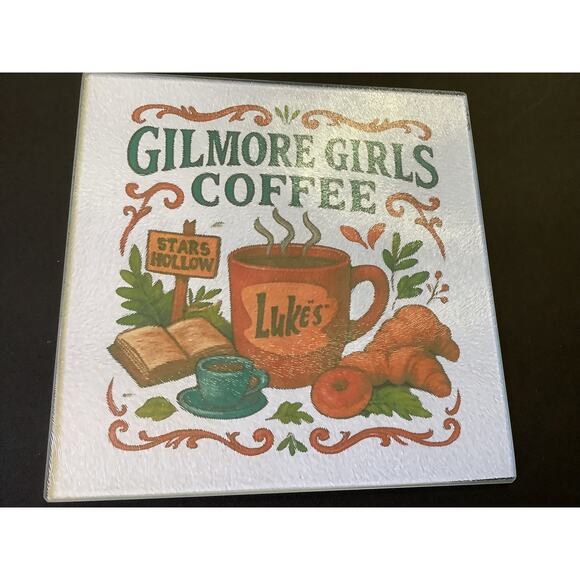 Gilmore Girls Coffee Cutting Board/Hot Trivet - Memorabilia 7.75" x 7.75" - Picture 3 of 3